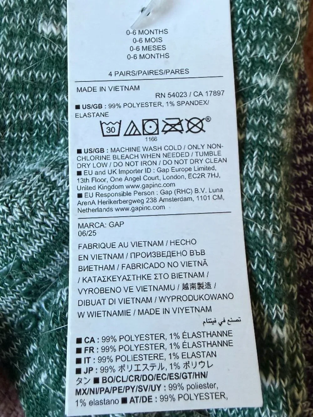 GAP socks brand